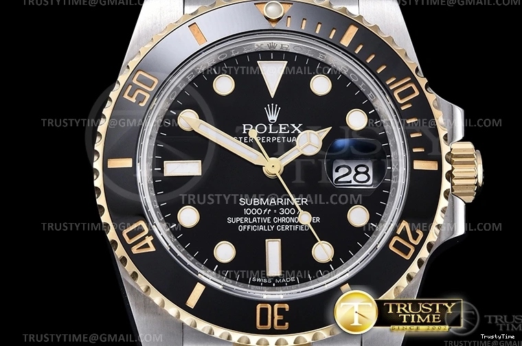 1202 Sophisticated Submariner 116613LN 904L YG SS Black ARF V3 A 1087